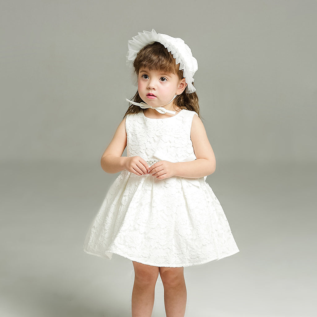 Lace Flower Girl Dresses with Knot-Bow, Popular Little Girl Dresses, KX761