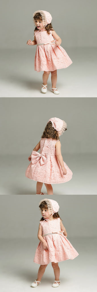 Pink Lace Pixie Tutu Dresses, Cheap Popular Sleeveless Flower Girl Dresses, KX762