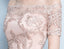 Off Shoulder Short Sleeve Homecoming Dress, Tulle High-Low Applique Homecoming Dress, LB0771