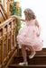 Light Pink Tulle Handmade Flower Little Girl Dresses, Cheap Flower Girl Dresses, FG071