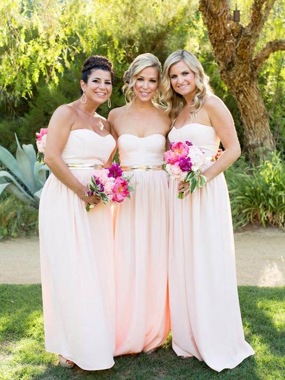 Long Bridesmaid Dress, Chiffon Bridesmaid Dress, Sweet Heart Bridesmaid Dress, Dress for Wedding, Floor-Length Bridesmaid Dress, LB0814