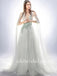 Applique Tulle Prom Dress, Beautiful Prom Dress, Backless V-Neck A-Line Party Dresses, LB0885