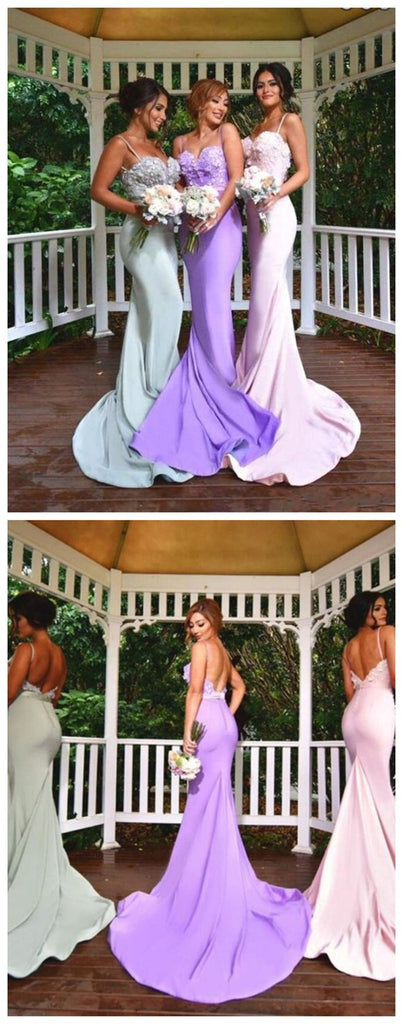 Spaghetti Straps Bridesmaid Dresses, Mermaid Prom Dresses, Popular Prom Dresses, Sexy Prom Dresses, Custom Bridesmaid Dresses,Discount bridesmiad Dresses,PD0036