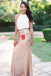 Mismatched Two Pieces Chiffon Sparkly Sequin Mermaid Charming Floor-Length Bridesmaid Dress, FC1493