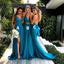 Mismatched Deep V-Neck Bridesmaid Dress, Backless Sexy Cheap Long Bridesmaid Dress, KX1448