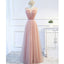 New Arrival Sleeveless Tulle Open-Back A-Line Cheap Bridesmaid Dress, FC1697