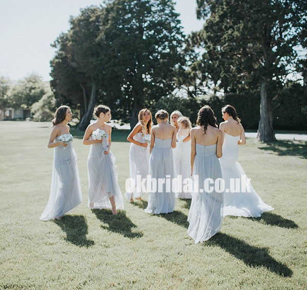 New Arrival Sweet Heart Bridesmaid Dress, Simple Tulle Backless A-Line Bridesmaid Dress, KX1133