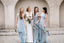 Honest A-line Chiffon 1/4 Sleeves Lace Long Bridesmaid Dress, FC4862