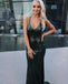 Sequin Sexy Backless Prom Dress, V-Neck Prom Dress, Sparkle Prom Dress, LB0801