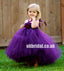 Purple Tulle Flower Girl Dresses, Simple Cheap Little Girl Dresses, KX1151