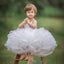 Spaghetti Straps Organza Flower Girl Dresses, Applique Popular Little Girl Dresses, KX1208