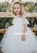 Adorable Tulle Off Shoulder Flower Girl Dresses, Lace Little Girl Dresses, KX1235