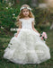 Cute Tulle Flower Girl Dresses, Beaded Round Neckline Popular Little Girl Dresses, KX988