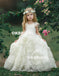 Cute Tulle Flower Girl Dresses, Beaded Round Neckline Popular Little Girl Dresses, KX988