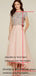 Newest Satin Pink High-Low Bridesmaid Dress, Backless A-Line Bridesmaid Dress, KX1337