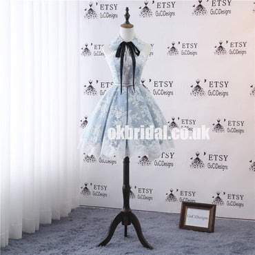 Halter Backless Homecoming Dress, A-Line Sleeveless Homecoming Dress, KX1301