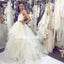 Cheap A-Line Tulle Wedding Dress, Elegant Organza Backless Bridal Dress, LB0931