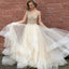 Charming Beaded V-Neck Backless Organza Sleevelss A-Line Prom Dress, FC1263