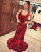 Sparkly Red Sequin Mermaid Sexy Backless Prom Dresses, FC1719