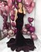 Inexpensive Mermaid Velvet Backless Prom Dress, FC2022