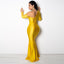 Newest Different Colors Mermaid One Shoulder Long Sleeves Slit Prom Dress, FC4139