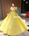 Chic A-line Tulle Sparkle Short Sleeves Prom Dresses, FC4253