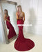 One Shoulder Convertible Jersey Prom Dress, Mermaid Backless Sexy Long Prom Dress,KX1228