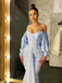 Charming Sweetheart Mermaid Off Shoulder Long Sleeves Prom Dresses, FC5980