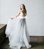 Long V-Neck Applique Sleeveless Wedding Dresses, Cheap Backless Tulle Wedding Dresses, KX845