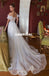 Vintage Sequin A-Line Beaded Sparkle Backless Tulle Long Wedding Dresses, KX968