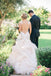 Charming Tulle Mermaid Backless Lace Sleeveless Long Wedding Dresses, FC1463