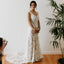 Gorgeous Mermaid Lace Seeveless Sweep Train Backless Wedding Dresses, FC1487