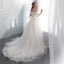 Gorgeous Off Shoulder Tulle A-Line Long Applique Wedding Dress, FC1634