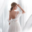 Charming Round Neckline A-Line Tulle Backless Lace Beaded Wedding Dresses, FC1636