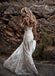 Sweetheart Backless Lace Sheath Unique Designed Long Wedding Dresses, FC1732