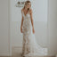 Lace Sleeveless V-neck Backless Long Mermaid Wedding Dresses, FC1862