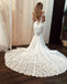 Popular Lace Off Shoulder Sexy Mermaid Wedding Dresses, FC3864